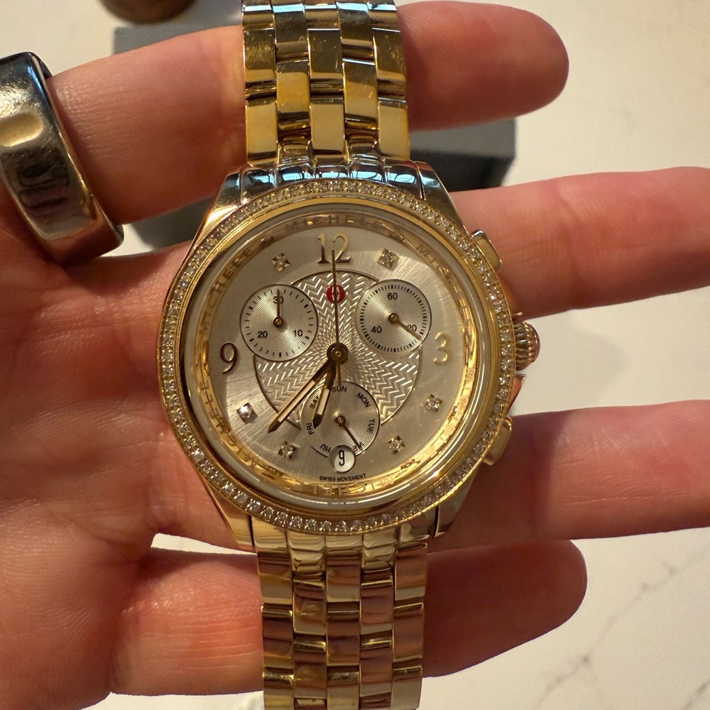 Gold and Diamond Michele Watch